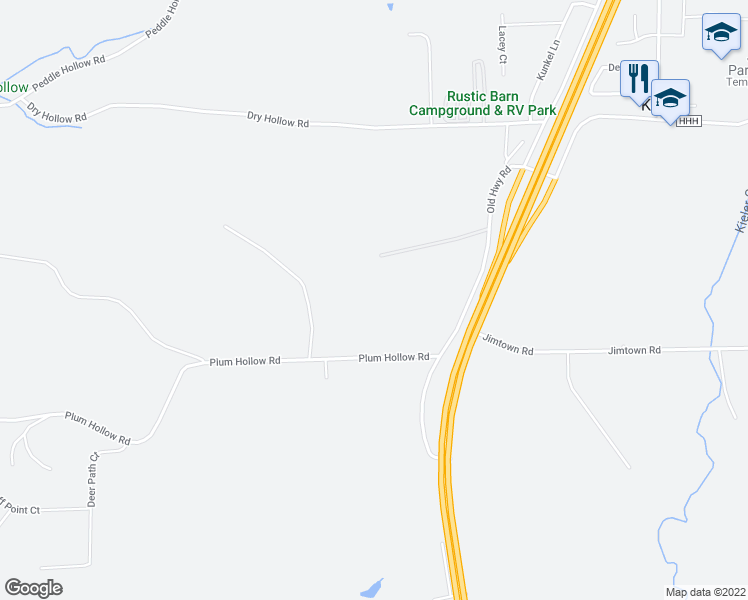 map of restaurants, bars, coffee shops, grocery stores, and more near 1995 Old Highway Road in Kieler