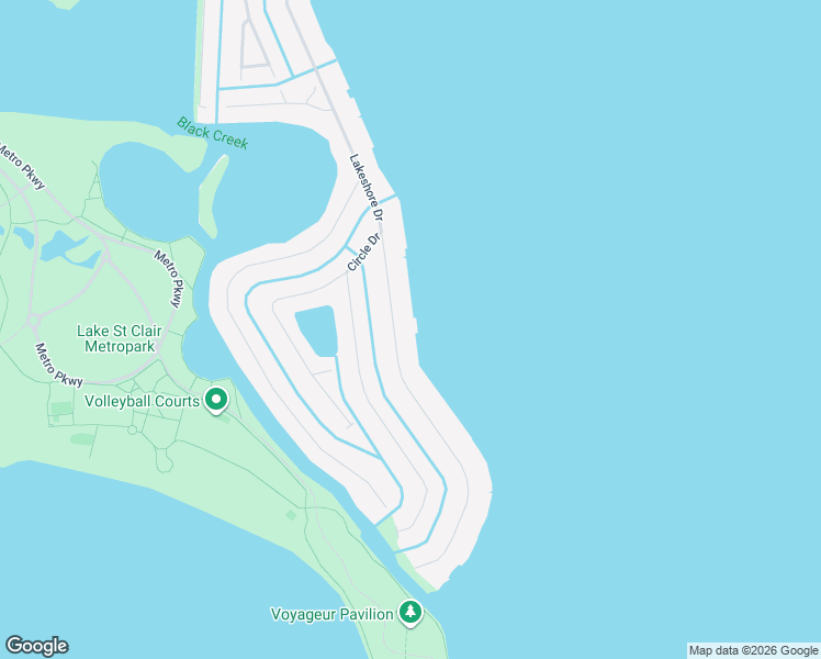 map of restaurants, bars, coffee shops, grocery stores, and more near 38014 Lakeshore Drive in Harrison Township