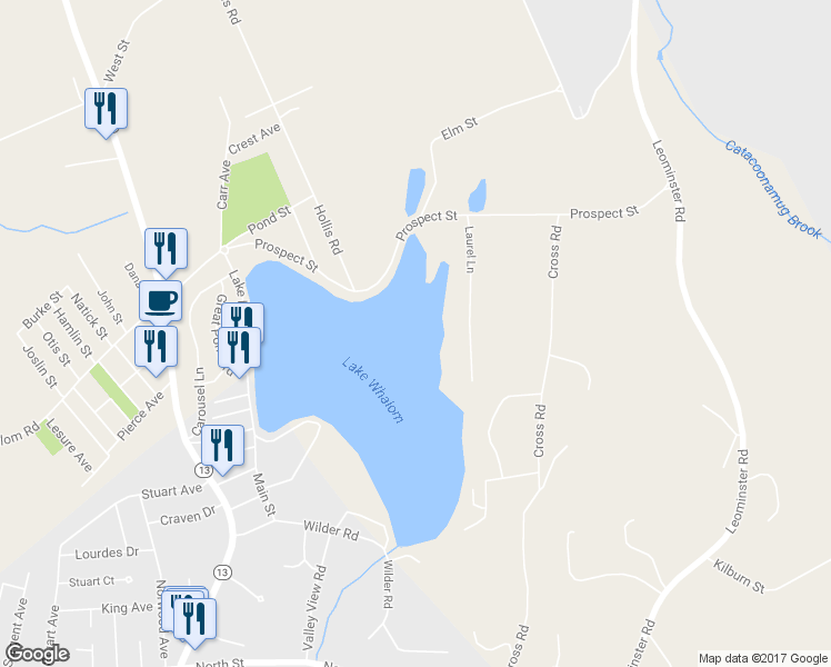 map of restaurants, bars, coffee shops, grocery stores, and more near 92 Laurel Lane in Lunenburg