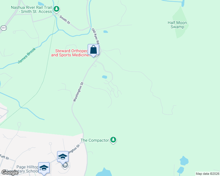 map of restaurants, bars, coffee shops, grocery stores, and more near 103 Autumn Ridge Drive in Ayer