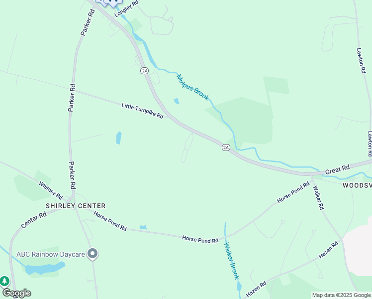 map of restaurants, bars, coffee shops, grocery stores, and more near 154 Great Road in Shirley