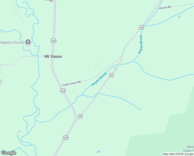 map of restaurants, bars, coffee shops, grocery stores, and more near 151-153 Field Cross Road in Mount Vision