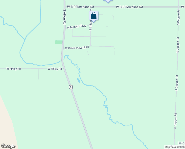map of restaurants, bars, coffee shops, grocery stores, and more near 3981 South Afton Road in Beloit