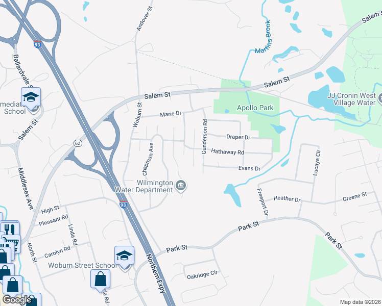 map of restaurants, bars, coffee shops, grocery stores, and more near 9 Pilling Road in Wilmington