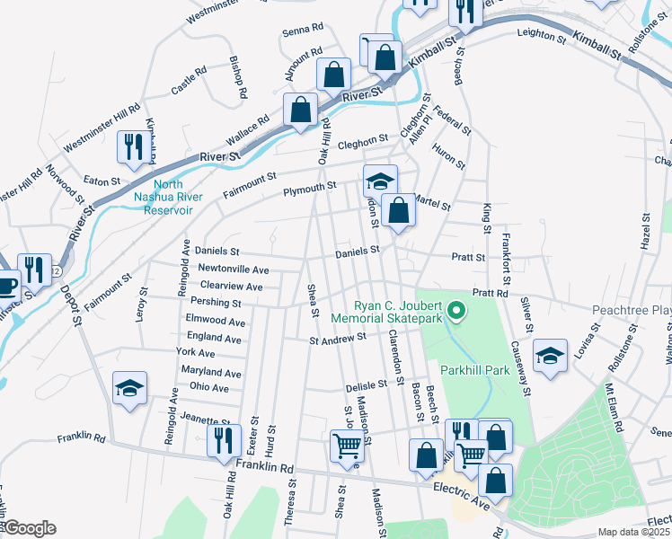 map of restaurants, bars, coffee shops, grocery stores, and more near 118 Madison Street in Fitchburg