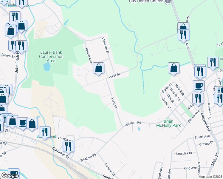 map of restaurants, bars, coffee shops, grocery stores, and more near 38 Pratt Street in Lunenburg