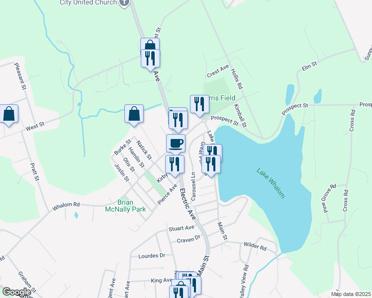 map of restaurants, bars, coffee shops, grocery stores, and more near 24 Carousel Lane in Lunenburg