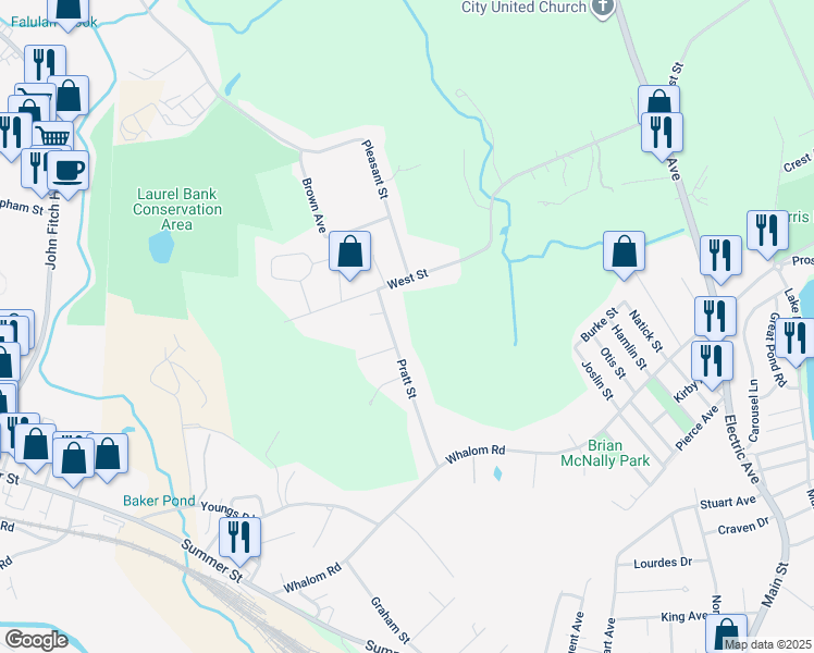 map of restaurants, bars, coffee shops, grocery stores, and more near 44 Pratt Street in Lunenburg