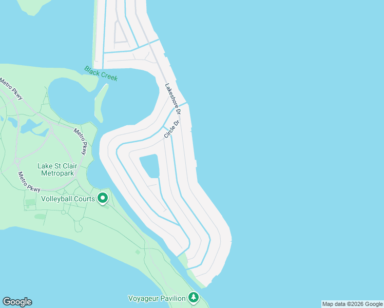 map of restaurants, bars, coffee shops, grocery stores, and more near 38014 Lakeshore Drive in Harrison Township