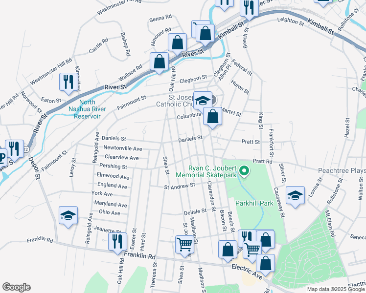 map of restaurants, bars, coffee shops, grocery stores, and more near 118 Madison Street in Fitchburg