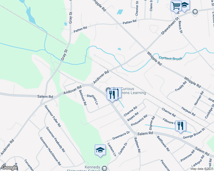 map of restaurants, bars, coffee shops, grocery stores, and more near 39 Staples Street in Billerica
