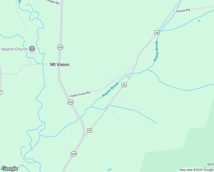 map of restaurants, bars, coffee shops, grocery stores, and more near 151 Field Cross Road in Mount Vision