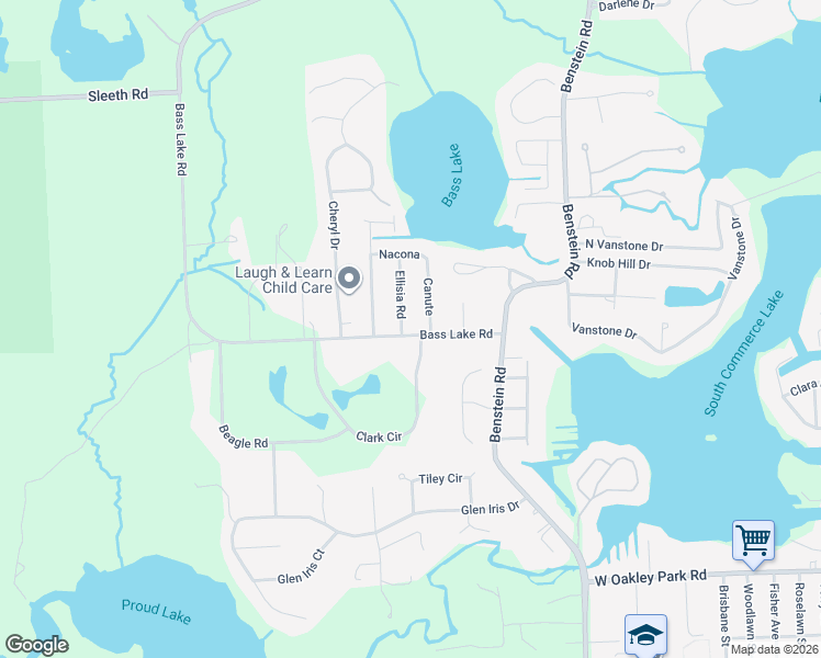 map of restaurants, bars, coffee shops, grocery stores, and more near 3714 Ellisia Road in Commerce Charter Township