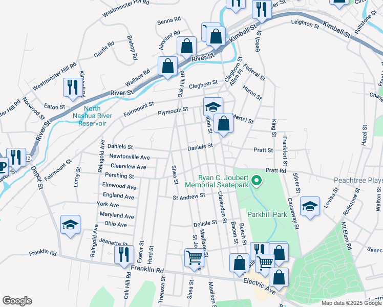 map of restaurants, bars, coffee shops, grocery stores, and more near 118 Madison Street in Fitchburg