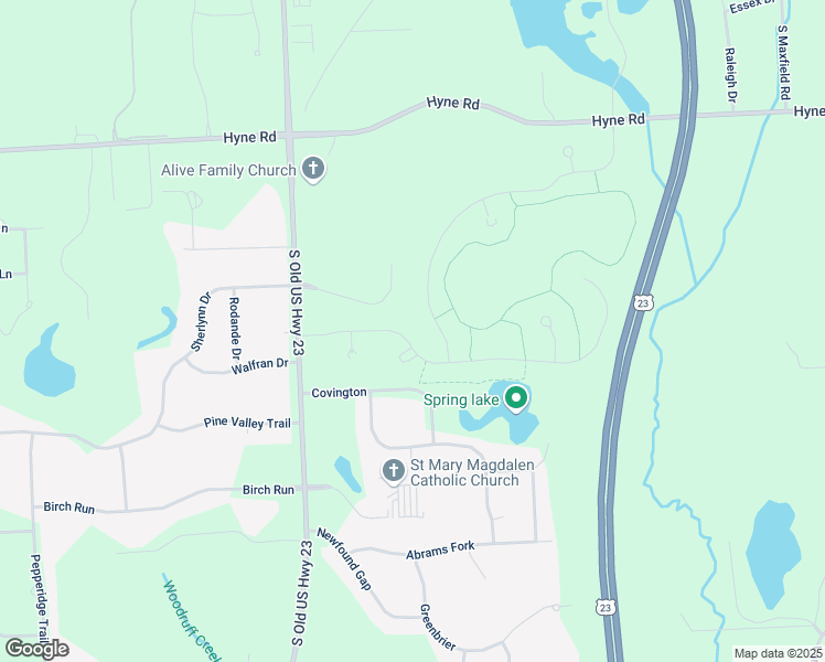 map of restaurants, bars, coffee shops, grocery stores, and more near 10069 Rosemarie Run in Brighton