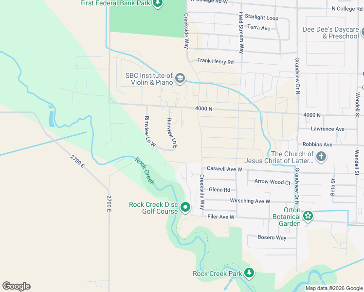 map of restaurants, bars, coffee shops, grocery stores, and more near 824 Rimview Lane West in Twin Falls