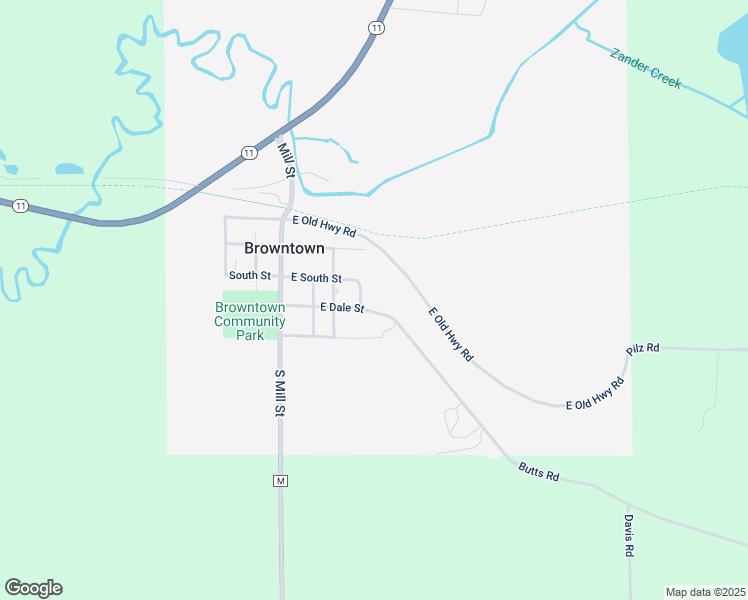 map of restaurants, bars, coffee shops, grocery stores, and more near 214 School Street in Browntown