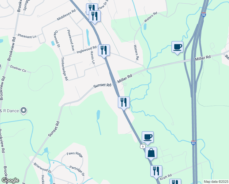map of restaurants, bars, coffee shops, grocery stores, and more near 1550 Columbia Turnpike in Castleton-on-Hudson
