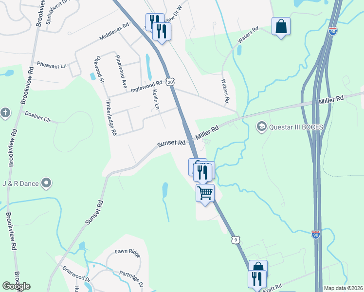 map of restaurants, bars, coffee shops, grocery stores, and more near in Rensselaer County