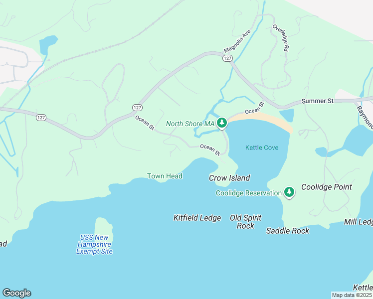 map of restaurants, bars, coffee shops, grocery stores, and more near 21 Ocean Street in Manchester-by-the-Sea