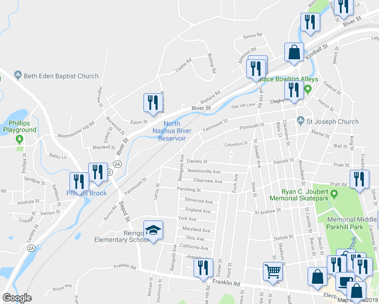 map of restaurants, bars, coffee shops, grocery stores, and more near 6 Wildwood Drive in Fitchburg