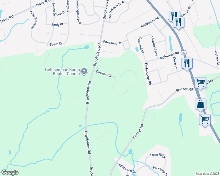 map of restaurants, bars, coffee shops, grocery stores, and more near 2769 Doelner Circle in Castleton-on-Hudson