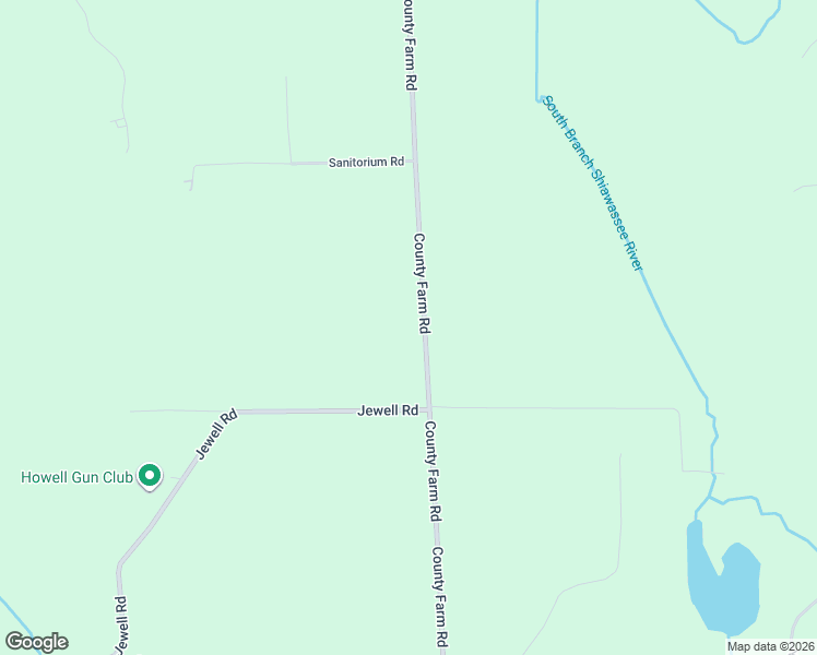 map of restaurants, bars, coffee shops, grocery stores, and more near 1340 County Farm Road in Howell