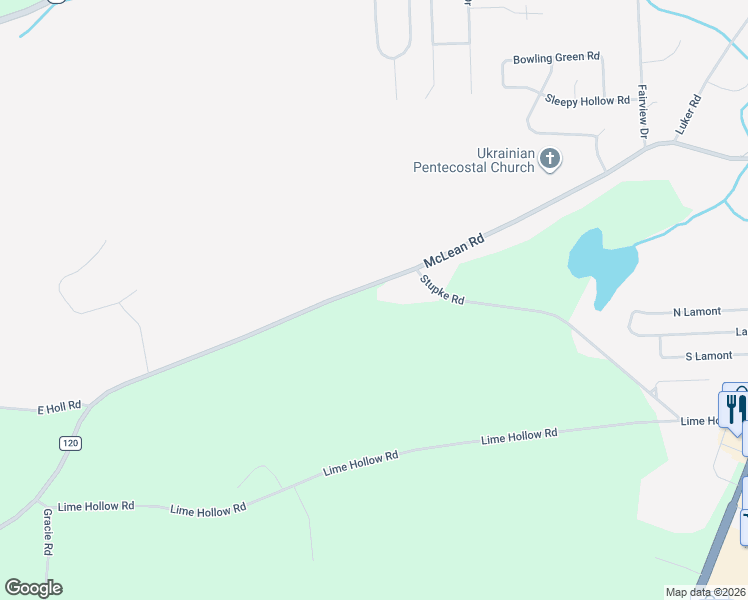 map of restaurants, bars, coffee shops, grocery stores, and more near 604 McLean Road in Cortland