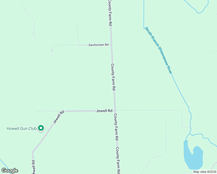 map of restaurants, bars, coffee shops, grocery stores, and more near 1340 County Farm Road in Howell