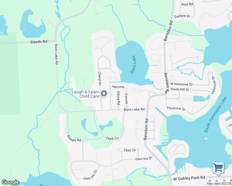 map of restaurants, bars, coffee shops, grocery stores, and more near 3843 Balmony Road in Commerce Charter Township
