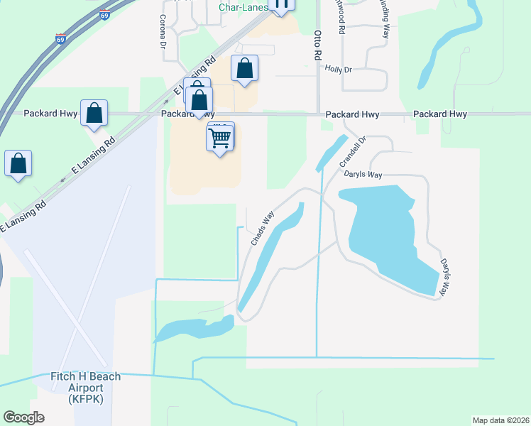 map of restaurants, bars, coffee shops, grocery stores, and more near 911 Chads Way in Charlotte