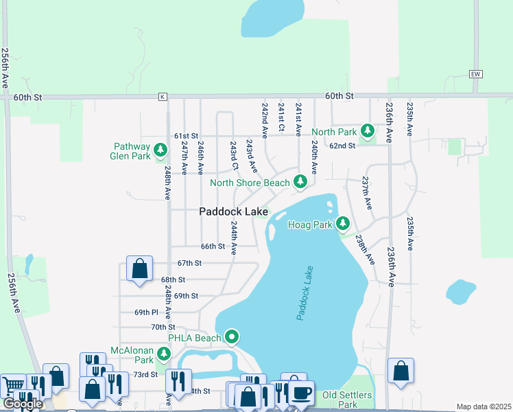 map of restaurants, bars, coffee shops, grocery stores, and more near 24334 64th Place in Salem