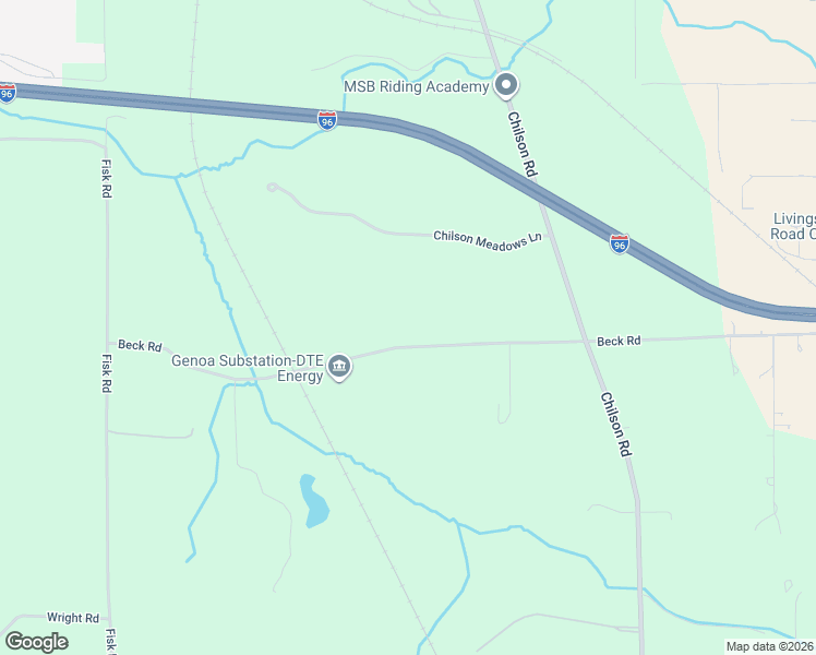 map of restaurants, bars, coffee shops, grocery stores, and more near 2601 Beck Road in Howell