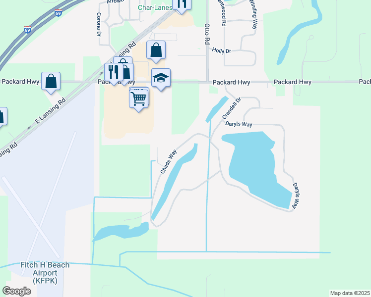 map of restaurants, bars, coffee shops, grocery stores, and more near 940 Chads Way in Charlotte