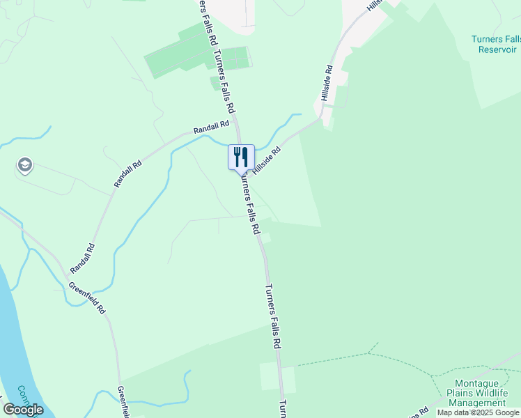 map of restaurants, bars, coffee shops, grocery stores, and more near 211-219 Turners Falls Road in Montague