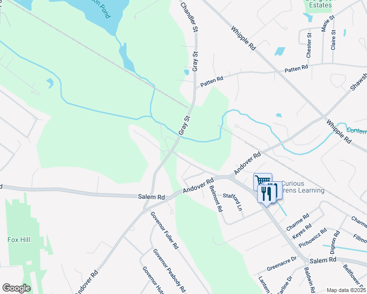 map of restaurants, bars, coffee shops, grocery stores, and more near 6 Harvard Road in Billerica