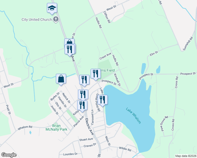 map of restaurants, bars, coffee shops, grocery stores, and more near 313 Prospect Street in Lunenburg