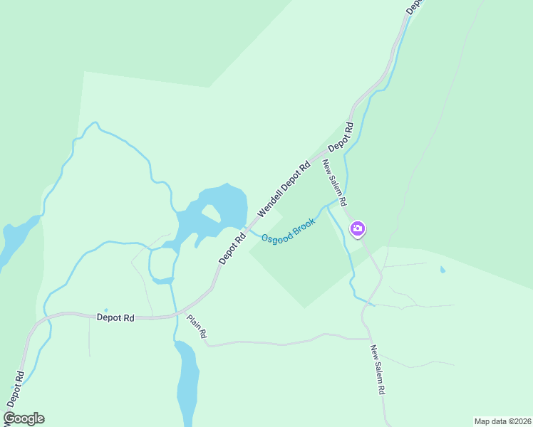 map of restaurants, bars, coffee shops, grocery stores, and more near 270 Wendell Depot Road in Wendell