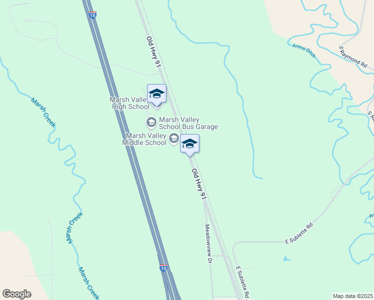 map of restaurants, bars, coffee shops, grocery stores, and more near 12805 South Old US Highway 91 in Arimo