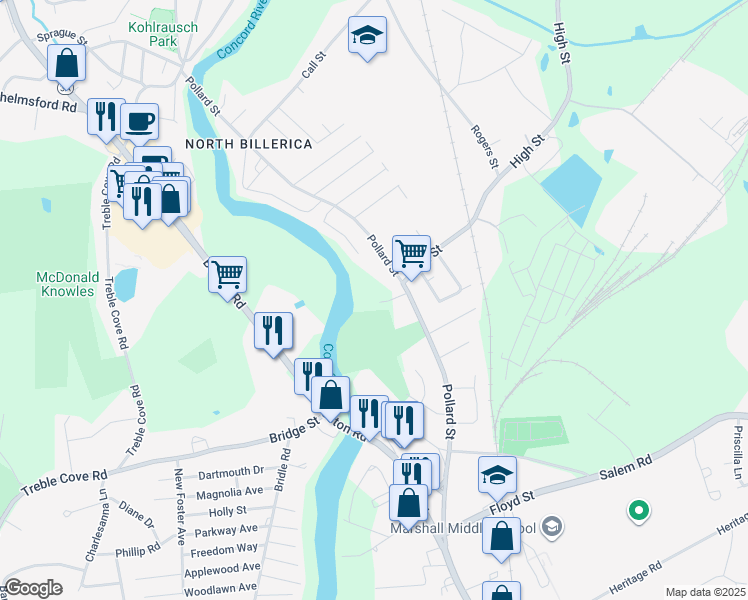 133 Pollard Street, Billerica MA Walk Score