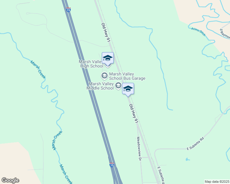 map of restaurants, bars, coffee shops, grocery stores, and more near 12805 South Old US Highway 91 in Arimo
