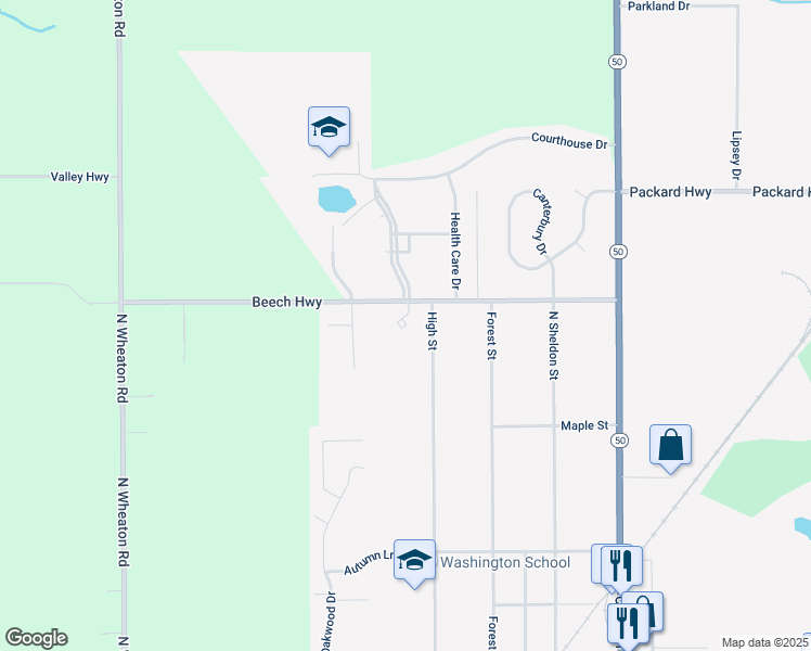 map of restaurants, bars, coffee shops, grocery stores, and more near 611 Beech Street in Charlotte