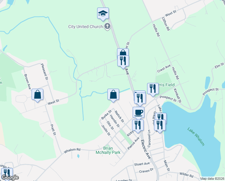 map of restaurants, bars, coffee shops, grocery stores, and more near 57 John Street in Lunenburg