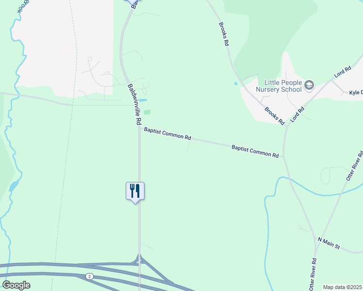 map of restaurants, bars, coffee shops, grocery stores, and more near 41 Baptist Common Road in Templeton