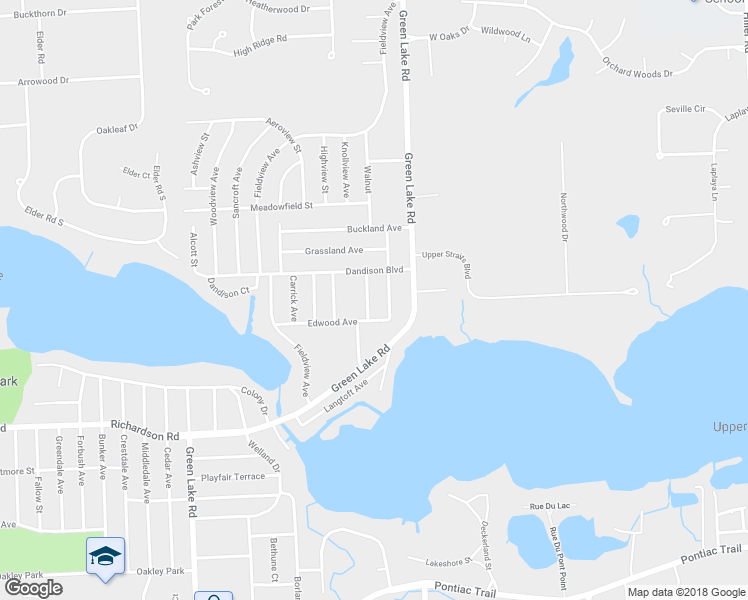 map of restaurants, bars, coffee shops, grocery stores, and more near 3961 Clubview Avenue in West Bloomfield Township