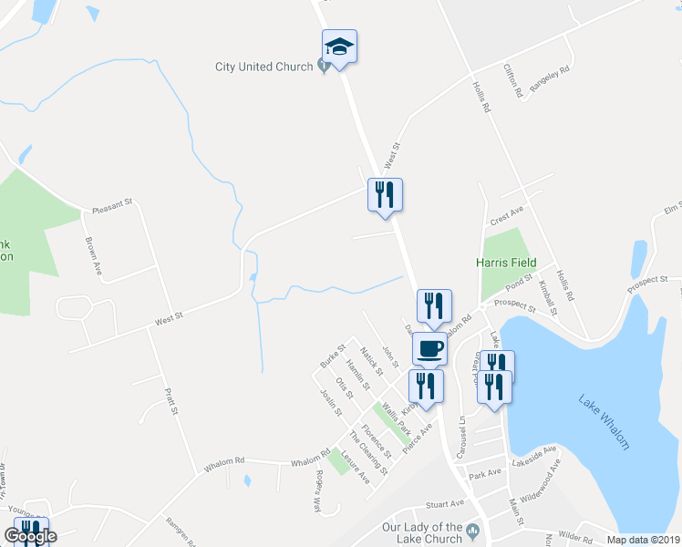 map of restaurants, bars, coffee shops, grocery stores, and more near 57 John Street in Lunenburg