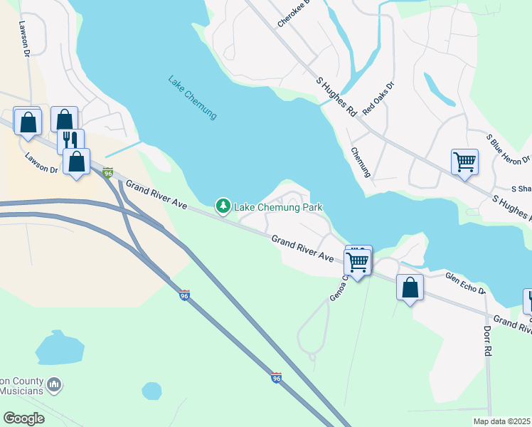 map of restaurants, bars, coffee shops, grocery stores, and more near 5312 Dickson Road in Howell