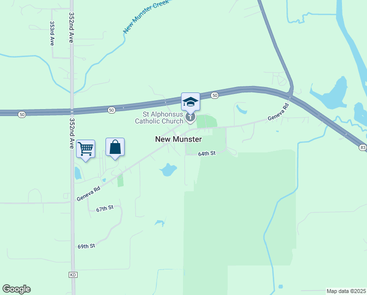 map of restaurants, bars, coffee shops, grocery stores, and more near 6414 344th Avenue in Burlington