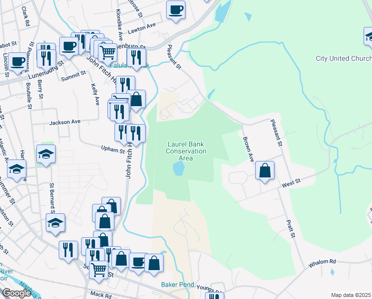 map of restaurants, bars, coffee shops, grocery stores, and more near in Lunenburg