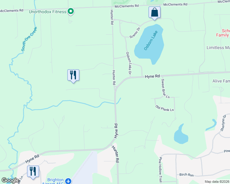 map of restaurants, bars, coffee shops, grocery stores, and more near 8998 Hyne Rd in Brighton